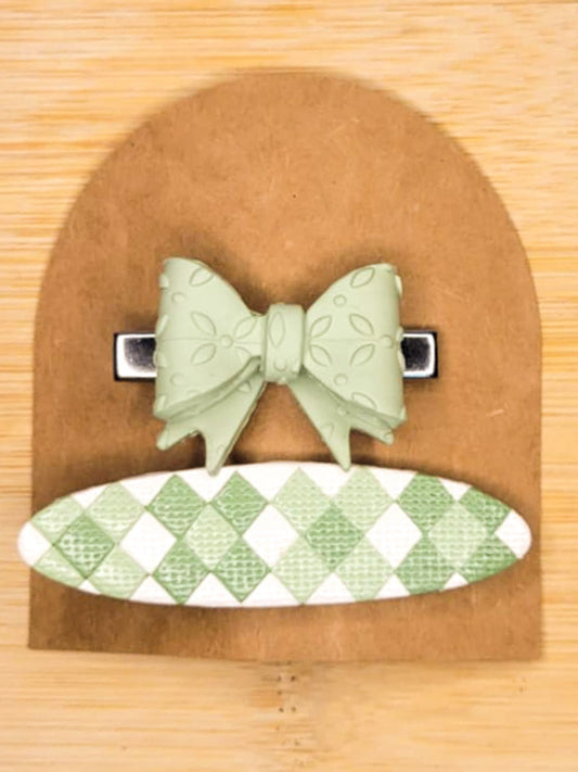 Plaid & Bows Summer Barrettes