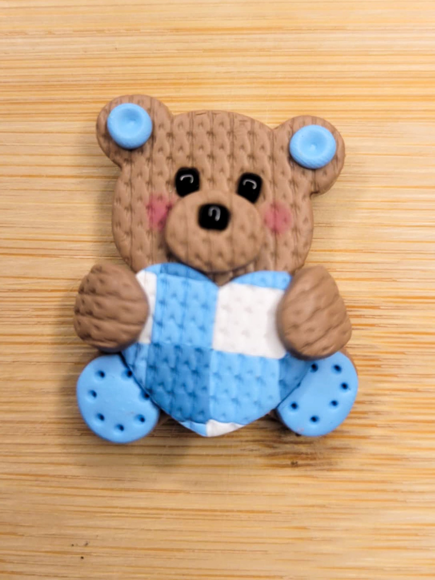 Gingham Hearts Bash the Bear Magnet