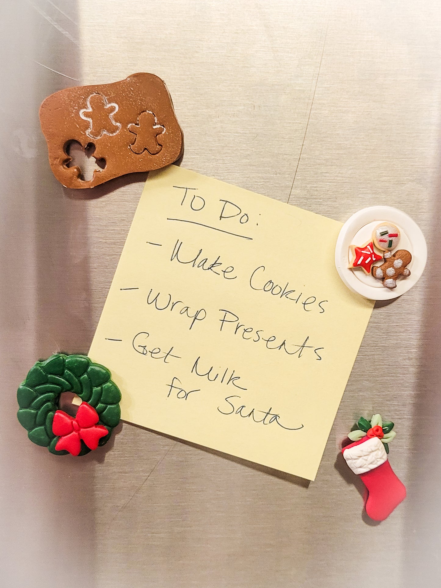 Polymer Clay Mini Christmas Magnet Set