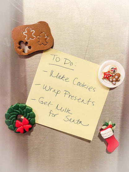 Polymer Clay Mini Christmas Magnet Set
