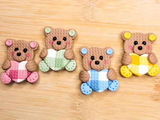 Gingham Hearts Bash the Bear Magnet