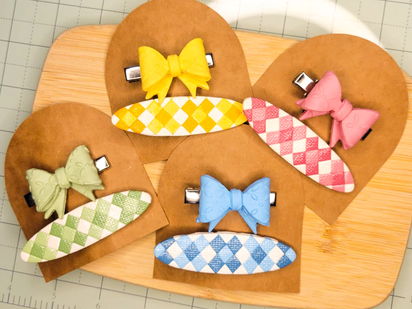 Plaid & Bows Summer Barrettes