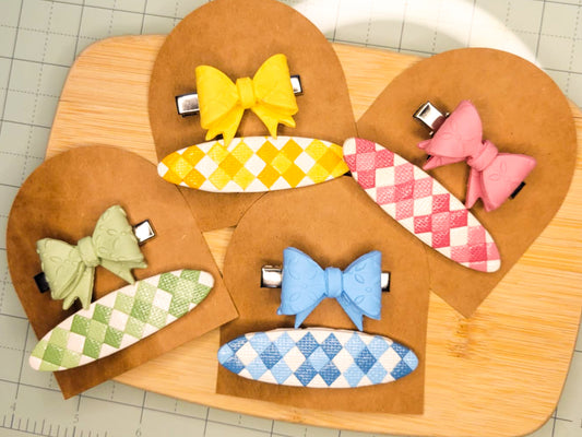 Plaid & Bows Summer Barrettes