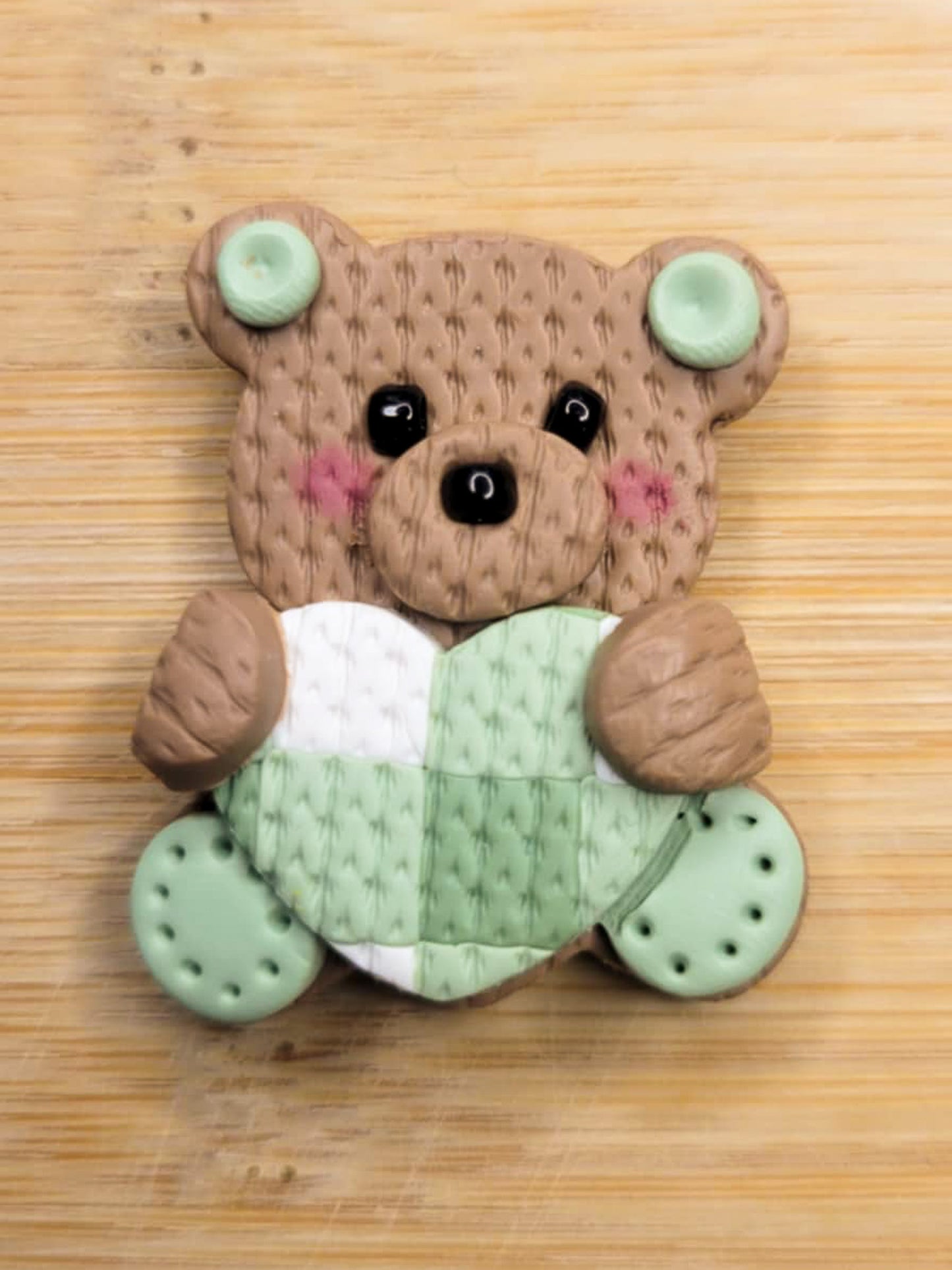 Gingham Hearts Bash the Bear Magnet